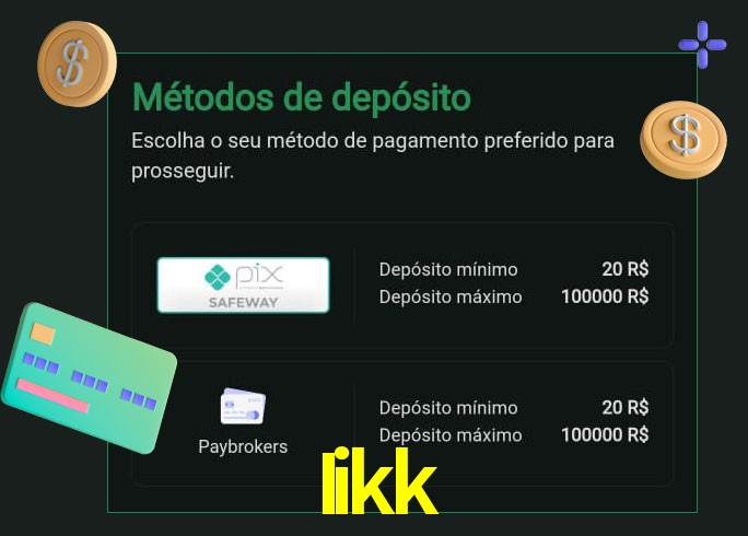 O cassino Iikk oferece uma grande variedade de métodos de pagamento